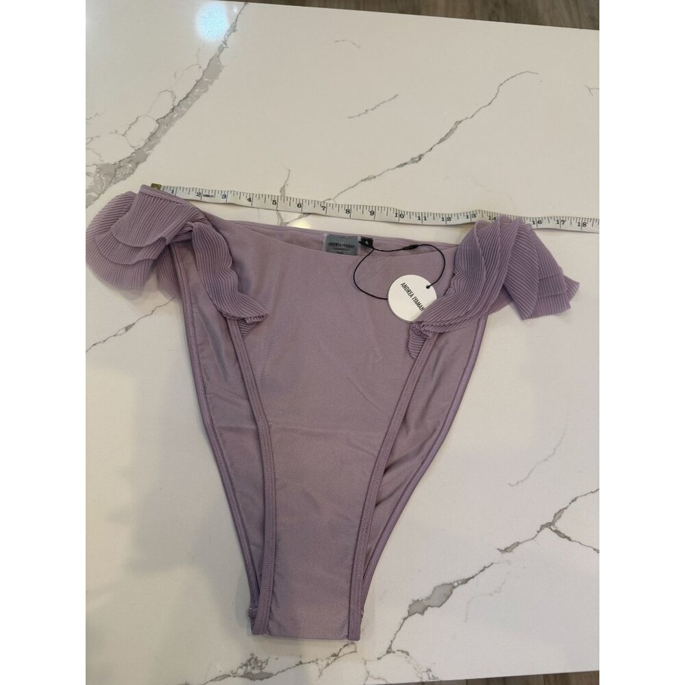 NWT Andrea Iyamah Salama Lilac High-Rise Bikini‎ Bottom High-Leg Cut XXL - Picture 2 of 12